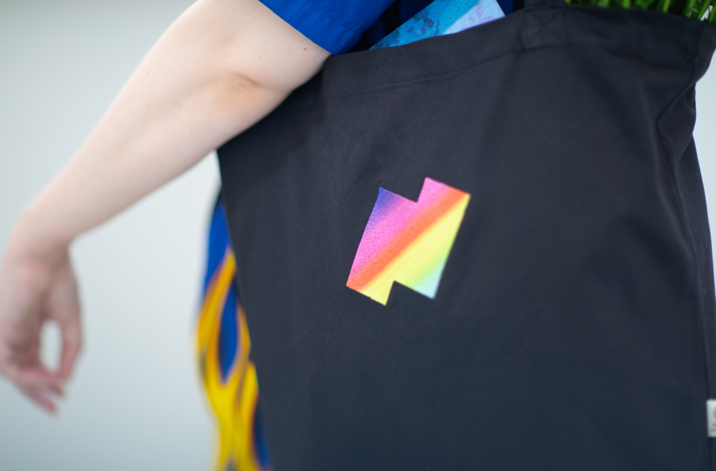 Rainbow Moonwalker Tote Bag