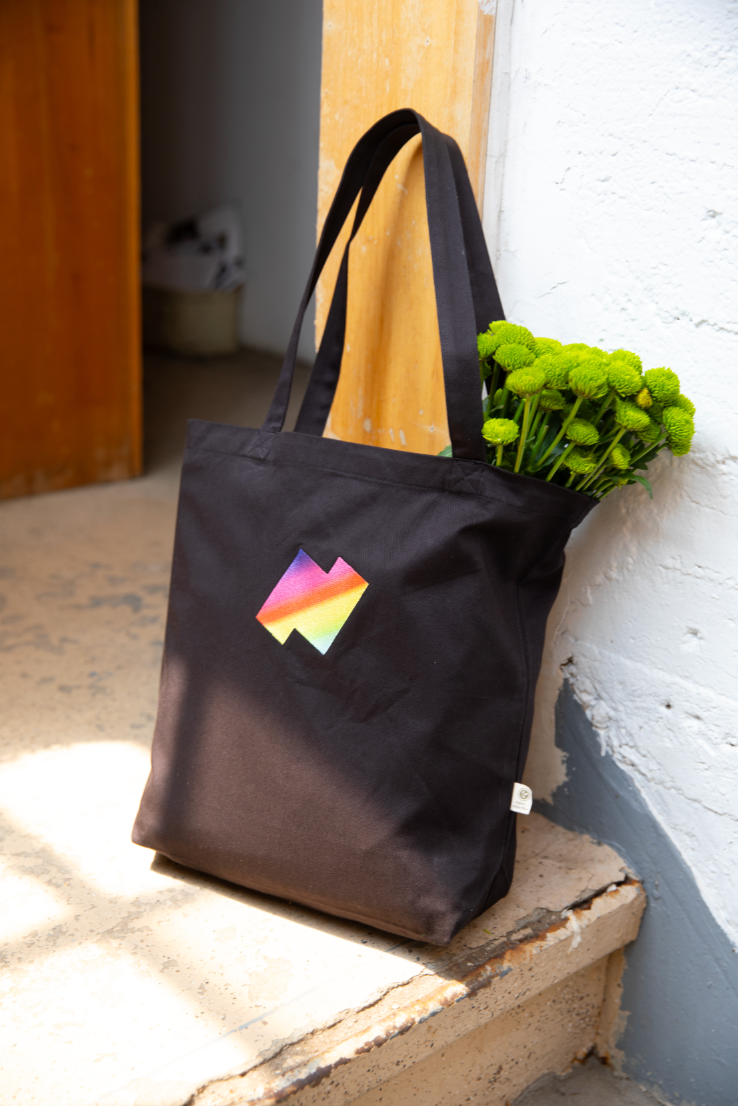 Rainbow Moonwalker Tote Bag